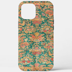 Green gold floral flower persian turkish pattern iPhone 12 pro max case
