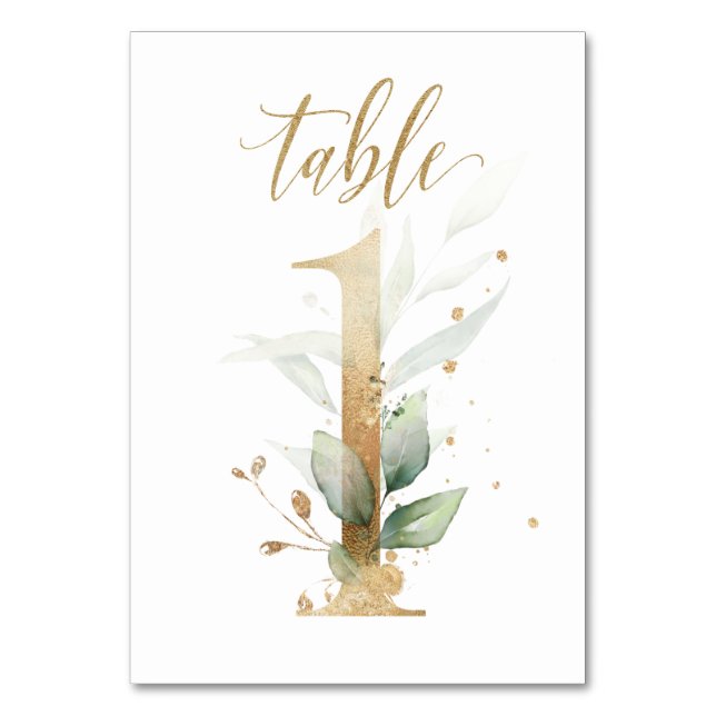 Green & gold foliage, Table 1, Number (Front)
