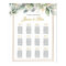 Green & Gold Foliage Wedding Seating Chart