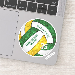 green gold girls' volleyball w school mascot name