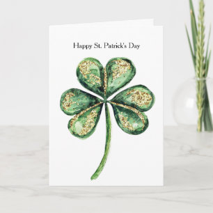 Green Gold Glitz Shamrock St. Patrick's Day Card