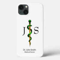 Green Gold Herbal Rod of Asclepius Medical