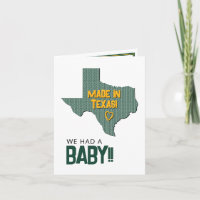Green/Gold Herringbone Made in Texas Photo Baby