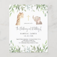 Green & Gold Jungle Christening & 1st Birthday