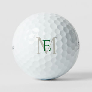 Green & Gold Large Monogram Titleist VI Golf Balls
