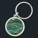 Green Gold Marble Emerald Custom Name Keychain<br><div class="desc">Keychains with Agate Green Gold Glitter Geode Marble Custom Name Emerald Sparkle Personalised Birthday - Anniversary or Wedding Gift / Suppliest - Add Your Name - Text or Remove - Make Your Special Keychain Gift - Resize and move or remove and add text / elements with Customisation tool. Choose fonts...</div>