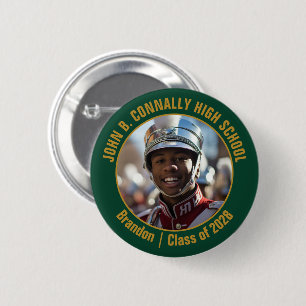 Green Gold Marching Band Photo High School 6 Cm Round Badge