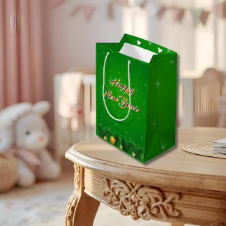 Green Gold New Year Gift Bag