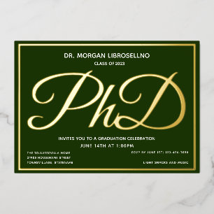 Green Gold PhD Graduation