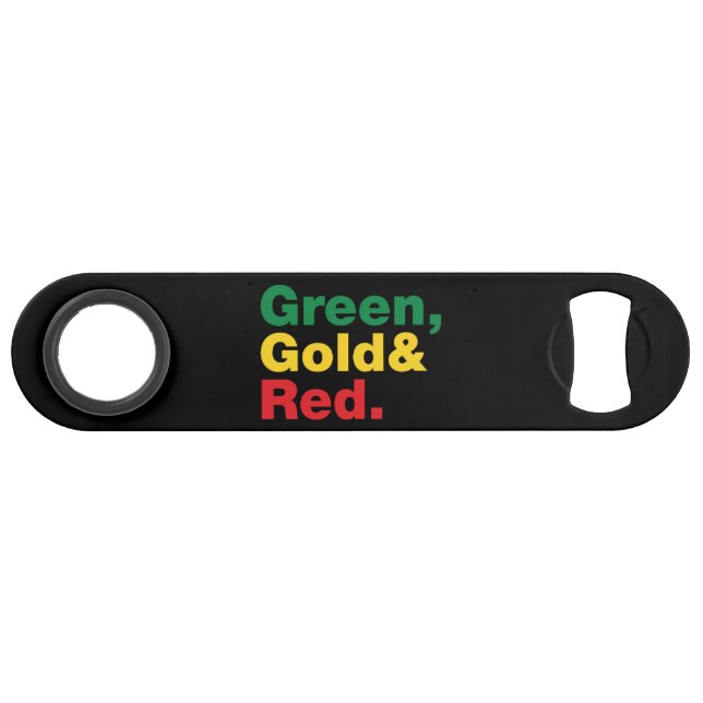 Green, Gold & Red. (Back Horizontal)