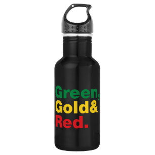 Green, Gold & Red. 532 Ml Water Bottle