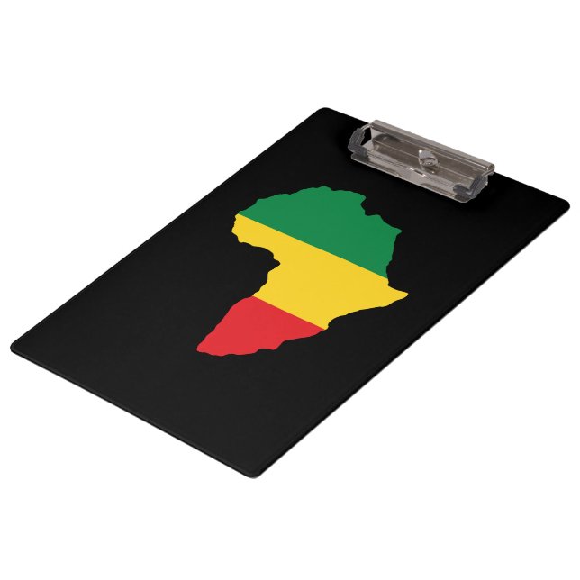 Green, Gold & Red Africa Flag Clipboard (Angled)