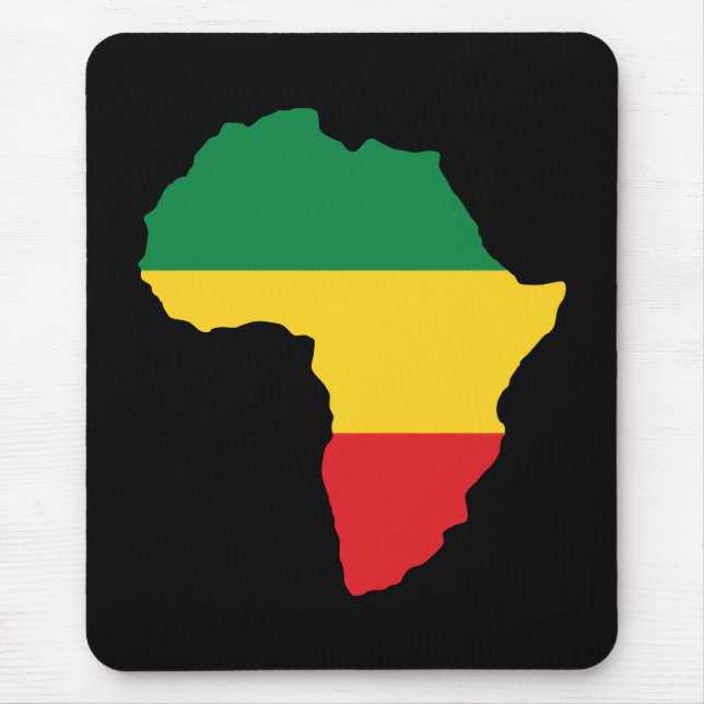 Green, Gold & Red Africa Flag Mouse Mat (Front)