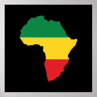 Green, Gold & Red Africa Flag