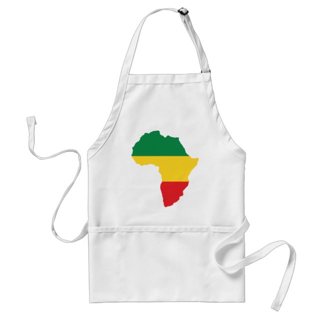 Green, Gold & Red Africa Flag Standard Apron (Front)