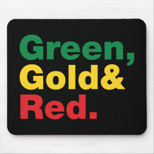 Green, Gold & Red. Mouse Mat