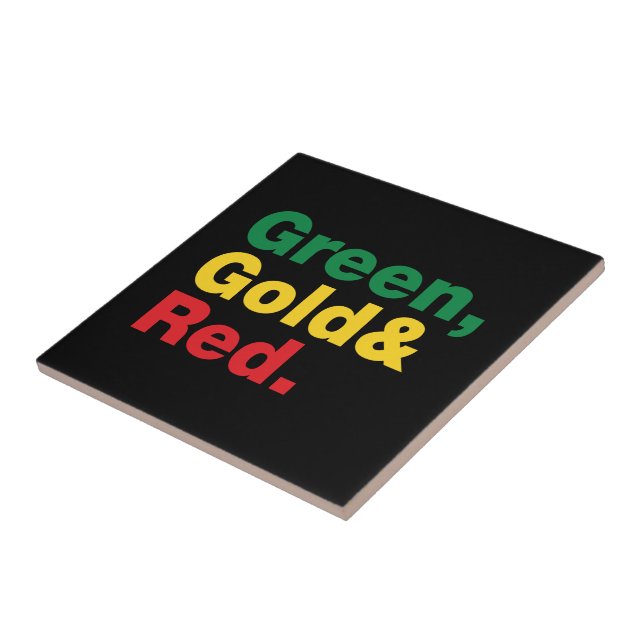 Green, Gold & Red. Tile (Side)