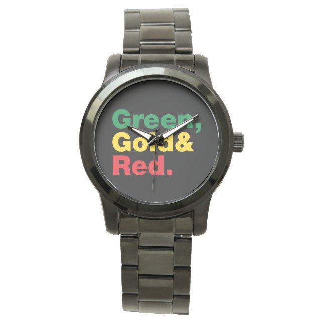 Green, Gold & Red. Watch (Front)