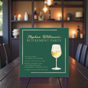 Green & Gold Retirement Celebration Invite