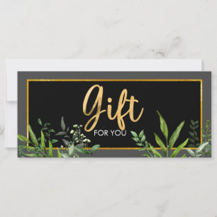 Green Gold Salon Store Business Gift Certificate
