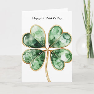 Green Gold Shamrock St. Patrick's Day Card