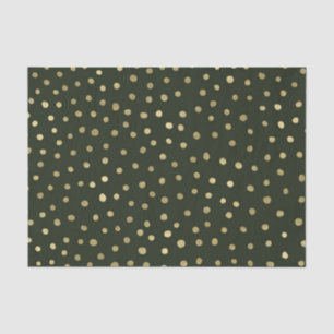 Green & Gold Snow Holiday Party Festive Tissue Paper