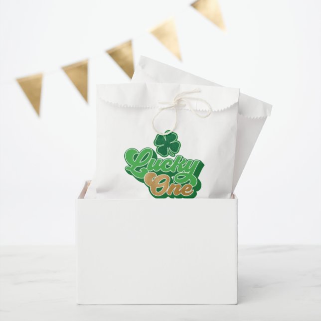 Green Gold St. Patrick's Lucky One First Birthday Favour Bags (Party)