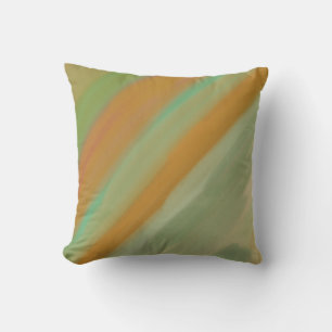 Green Gold Stratus Stripe Cushion