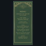 Green Gold Sun and Moon Tarot Card Wedding Menu<br><div class="desc">Elegant and modern wedding design inspired by a tarot card. Design is not real foil. You can customise this further by clicking on the "PERSONALIZE" button. Matching Items in our shop for a complete party theme.</div>