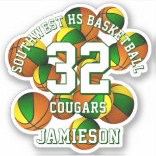 green gold team colours basketballs team name