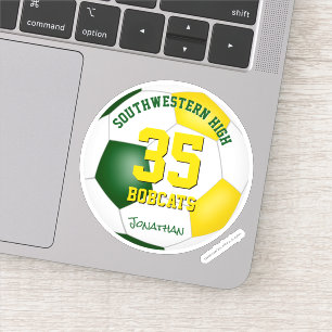 green gold team colours boys girls soccer