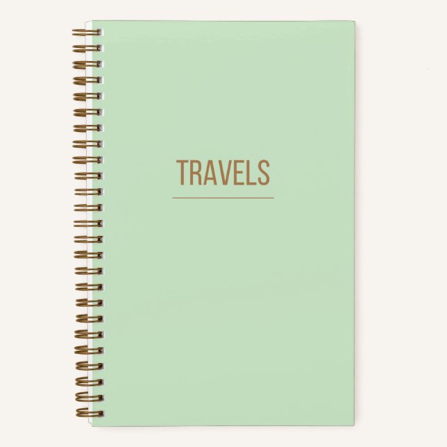 Green & Gold Travel Journal (Front)