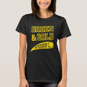 Green & Gold Vibes Hockey Team Fan_1 T-Shirt