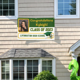 Green & Gold Vinyl Graduation Banner