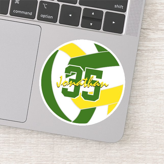 green gold volleyball team colours  (Detail)