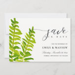 GREEN GOLD WATERCOLOUR FERN FOLIAGE SAVE THE DATE<br><div class="desc">If you need any further customisation or any other matching items,  please feel free to contact me at yellowfebstudio@gmail.com</div>