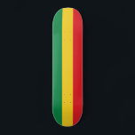 Green, Gold (Yellow) and Red Colors Flag Skateboard<br><div class="desc">Green,  Gold (Yellow) & Red Flag Colors. 

Vintage Old School Alternative Hip Hop T Shirts Apparel,  Hats,  Stickers,  Smart Phone Cases and more.</div>
