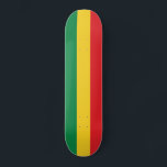 Green, Gold (Yellow) and Red Colors Flag Skateboard<br><div class="desc">Green,  Gold (Yellow) & Red Flag Colors. 

Vintage Old School Alternative Hip Hop T Shirts Apparel,  Hats,  Stickers,  Smart Phone Cases and more.</div>