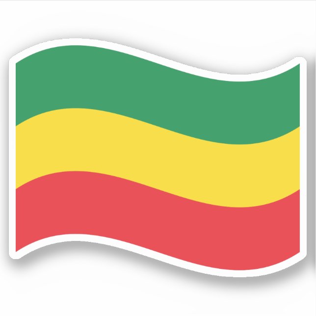 Green, Gold (Yellow) and Red Colours Flag (Front)