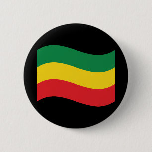 Green, Gold (Yellow) and Red Colours Flag 6 Cm Round Badge