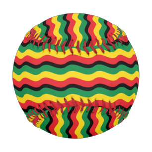 Green, Gold (Yellow) and Red Colours Flag Baseball