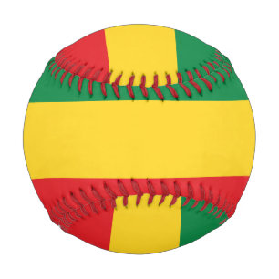 Green, Gold (Yellow) and Red Colours Flag Baseball