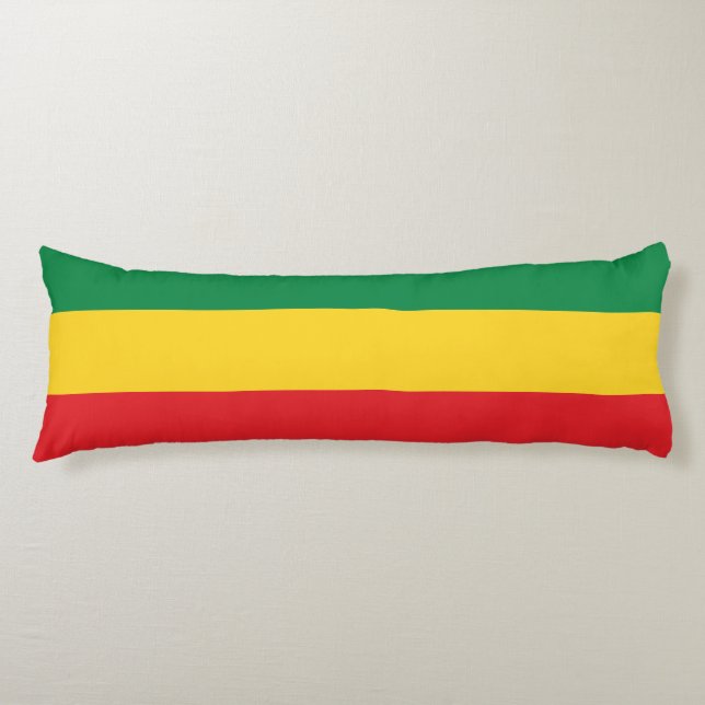 Green, Gold (Yellow) and Red Colours Flag Body Cushion (Front)