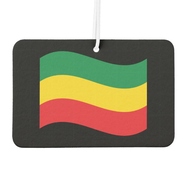 Green, Gold (Yellow) and Red Colours Flag Car Air Freshener (Back)