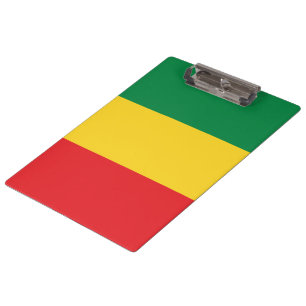Green, Gold (Yellow) and Red Colours Flag Clipboard