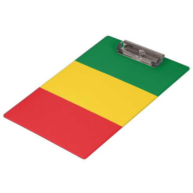 Green, Gold (Yellow) and Red Colours Flag Clipboard (Angled)