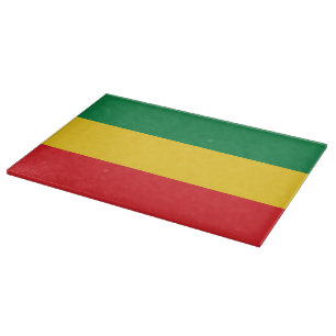 Green, Gold (Yellow) and Red Colours Flag Cutting Board