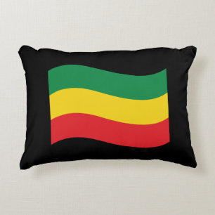 Green, Gold (Yellow) and Red Colours Flag Decorative Cushion