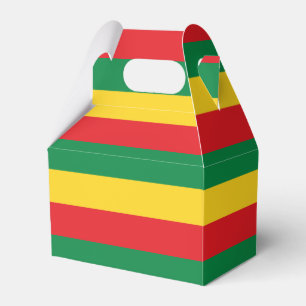 Green, Gold (Yellow) and Red Colours Flag Favour Box