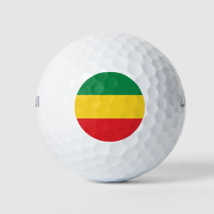 Green, Gold (Yellow) and Red Colours Flag Golf Balls